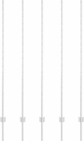 vidaXL Kerítésoszlop 5 pcs Ezüst 150 cm Acél