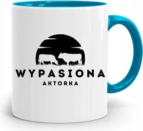 Színésznőnek Bögre Kék Születésnapi Ajándék fényképes nyomtatással