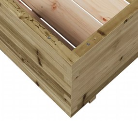 impregnált fenyőfa kerti virágláda 70 x 70 x 49,5 cm