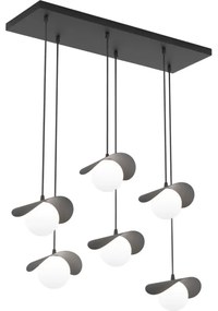 RITUAL zsinóros csillár 6xG9/8W/230V fekete