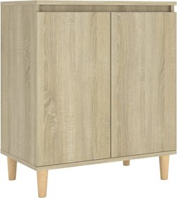 vidaXL szerelt fa tálalószekrény tömör falábakkal 60x35x70 cm