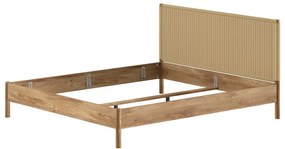 Natúr színű tölgyfa franciaágy ágyrács nélkül 180x200 cm Olive Rope – Vipack