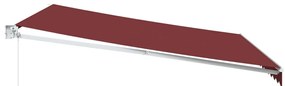 burgundi vörös kézzel kihúzható napellenző 400 x 300 cm
