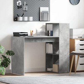 Íróasztal Beton szürke Mérnöki fa betonfelülettel Közepes