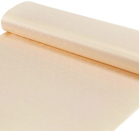 Goldea luxus teflon szövet terítőknek - pezsgő színű alapon fényes négyzetek 160 cm