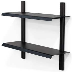 Fekete többszintes fém fali polc 60 cm Hola – Spinder Design