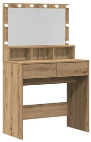 Öltözködőasztal kézműves tölgy 80 x 41 x 134,5 cm Faanyag