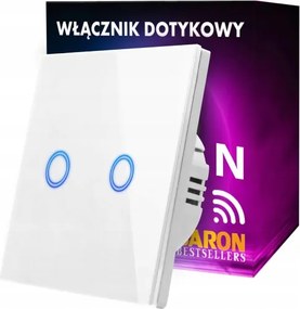 Érintőkapcsoló Wifi kettős Fehér Zn