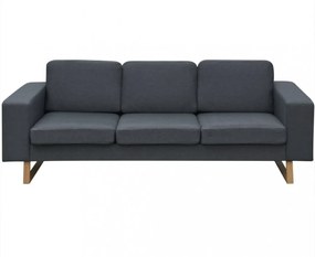vidaXL 2 és 3 személyes sötét szürke kanapé szett