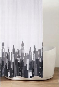Zuhanyfüggöny 180x200cm, poliészter, város (ZV030)