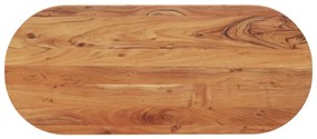 tömör akácfa ovális asztallap 100 x 40 x 2,5 cm