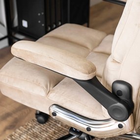 LONDON forgószék bézs bársony