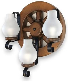 Brilagi - Fali lámpa ROATA APLICA 3xE14/40W/230V bükkfa/dió