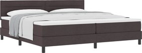 vidaXL Boxrugós ágy matracmal Sötét Barna 200 x 200 cm szövet