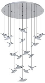 Eglo 390402 - LED Dimmelhető csillár zsinóron PARATEBUENO 17xLED/3W/230V króm