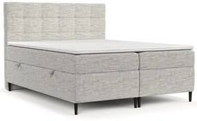 Világosszürke ágyneműtartós boxspring ágy 180x200 cm Urbaneo – Maison de Rêve