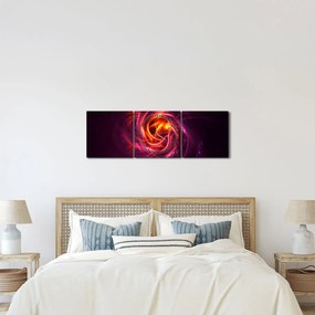 Ragyogó modern absztrakció képe (órával) (90x30 cm)
