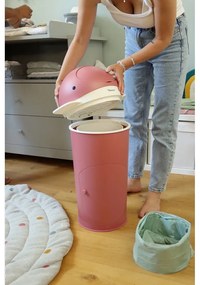 Sötét rózsaszín műanyag szemetes pelenkákhoz 25 l Whale – Kindsgut