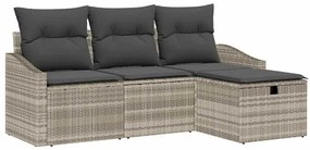 vidaXL Kanapé Szett párnával 4 pcs polirattan