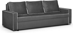 MIMI Háromszemélyes kinyitható kanapé Sötétszürke/fehér