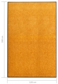 narancssárga kimosható lábtörlő 120 x 180 cm