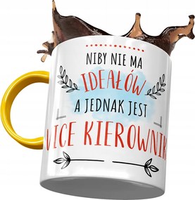 Sárga bögre a Vice Managernek Nincs Ideál Nyomtatott Fotóval