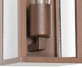 Ipari fali lámpa rozsdabarna 26 cm IP44 - Charlois