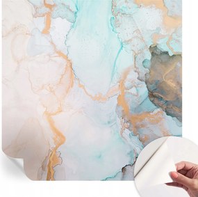 Öntapadós Dekoratív Fotótapéta Hálószobába Akvarell hullámok 250x250 cm