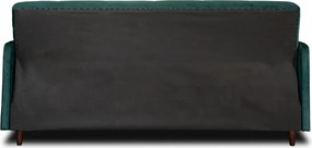 2 db-os szett, ágyazható kanapé zöld színben, velúr kárpittal TIVOLI