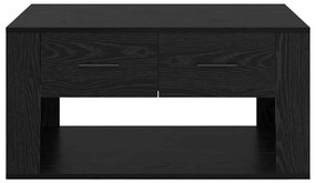 vidaXL Dohányzóasztal fiókkal Fekete tölgy 80 x 50 x 40 cm Faanyag