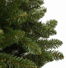 Mű karácsonyfa 300 LED-del állvánnyal Zöld 210 cm PVC és fém