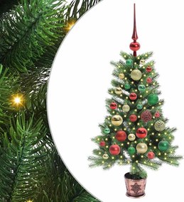 vidaXL Karácsonyfa 150 LED-del állvánnyal Zöld 90 cm PE
