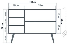 Szekrény Meghan 221 (szonoma tölgy). Akció -21%. 1088719