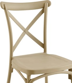 Rakásolható szék, szürkésbarna, SAVITA