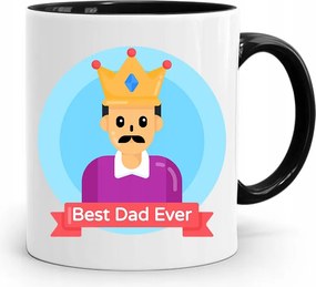Fekete Bögre Apák Napi Ajándék Best Dad Ever fényképes nyomtatással