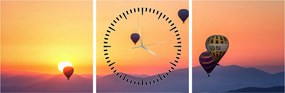 Hőlégballon képe (órával) (90x30 cm)