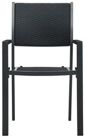 5 részes fekete kerti étkezőgarnitúra