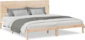 vidaXL tömör fa extra hosszú ágykeret matrac nélkül 180 x 210 cm