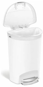 Pedálos hulladékgyűjtő 50 l, fehér