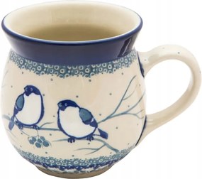 Cseh bögre 470 ml Művészi kerámia Bolesławiec egyedi U4830 Gile