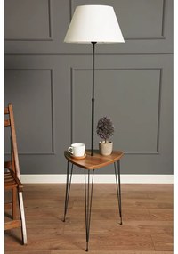 Fehér-natúr színű állólámpa textil búrával (magasság 147 cm) – Opviq lights