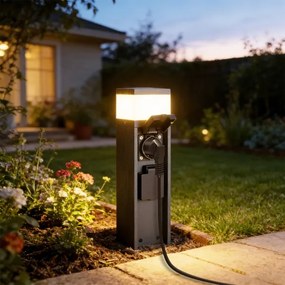 Brilagi -Kültéri lámpa 2 db SCHUKO aljzattal PILLAR 1xG9/11W/230V IP44 antracit