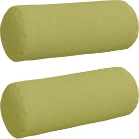 vidaXL Hengerpárnák 2 pcs Világos zöld Ø 15 x 40 cm szövet
