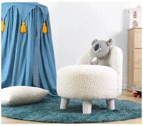 Fehér buklé gyerek fotel Moouv – Artie