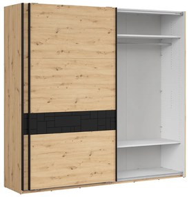 Ruhásszekrény Pont SZF/240 (artisan tölgy + matt fekete). Akció -18%. 1063046