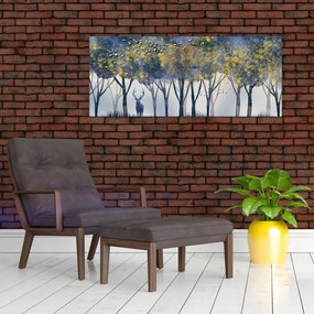 Kép egy szarvasról az erdőben (120x50 cm)