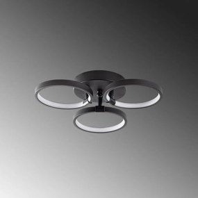 Halka-13310 fekete fém LED függőlámpa, 37 x 32 cm