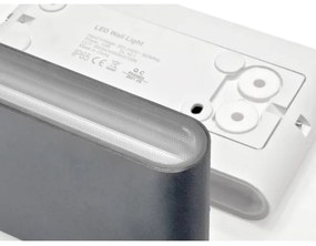LED2 - LED Kültéri fali lámpa FLAT 2xLED/3W/230V IP65 fekete
