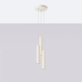 Sollux SL.1482 - Csillár zsinóron LAGOS 3xGU10/10W/230V krémes