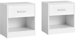 Éjjeliszekrény, 2 darabos szett, fiókkal 28 x 39 x 41 cm fehér